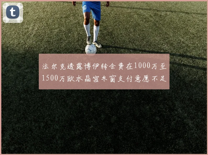 法尔克透露博伊转会费在1000万至1500万欧水晶宫冬窗支付意愿不足